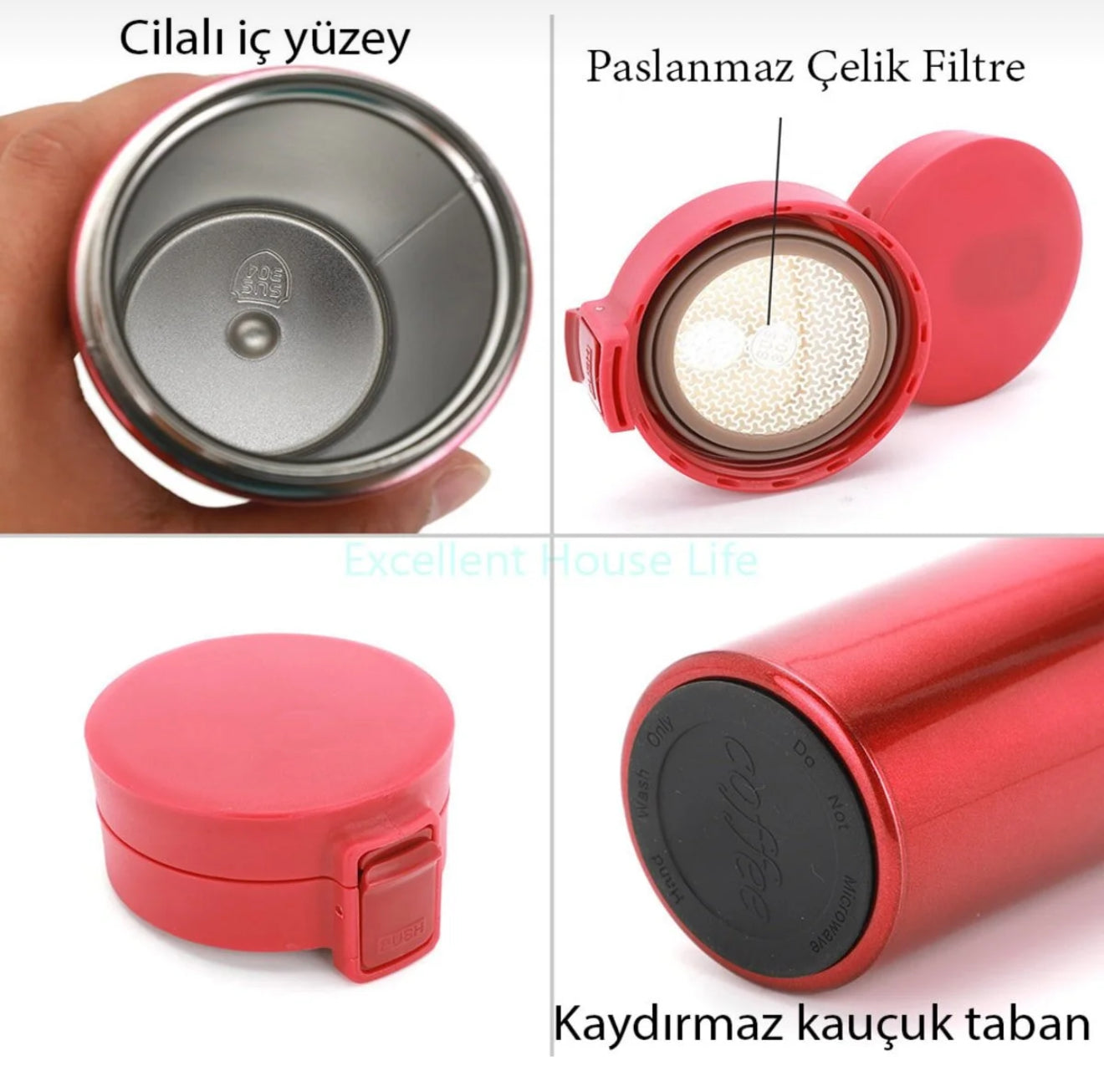 🔥 Çelik Termos Mug – 380 ml | 24 Saat Sıcak & 24 Saat Soğuk Tutma Özellikli ☕️❄️